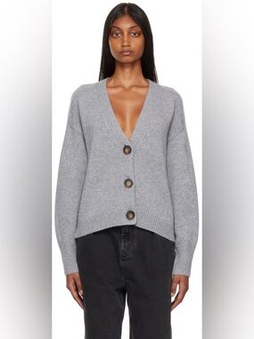 Loulou Studio Gray Zanzibar Cardigan Size Large